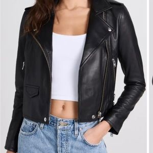 IRO Asheville Black Leather Jacket size 38